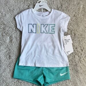Nike Kids Matching Set - White and Teal